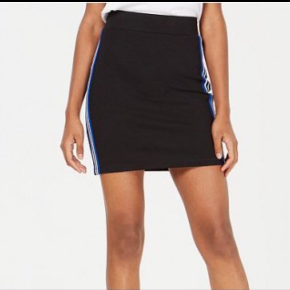 Ultra Flirt Varsity Striped Mini Skirt